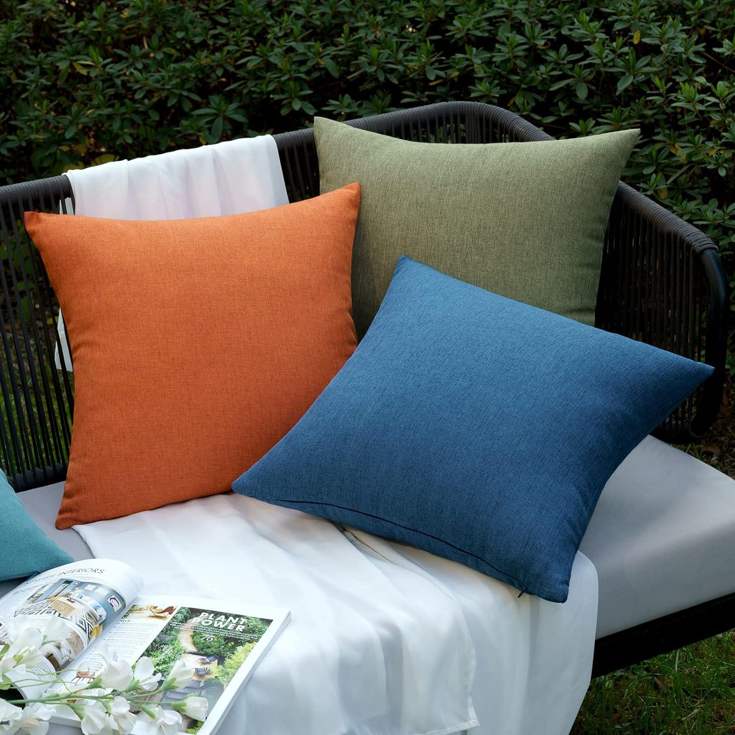 Wasserdichter Outdoor Kissenbezug 2er Set Navy Blau 45x45 cm
