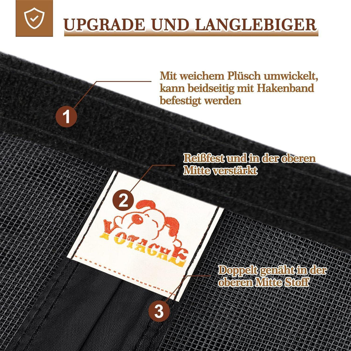 Fliegengitter Balkontür Magnet 80x210cm – Universal Öffnung Schwarz