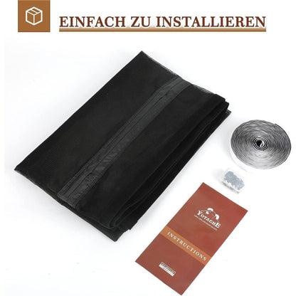 Fliegengitter Balkontür Magnet 80x210cm – Universal Öffnung Schwarz