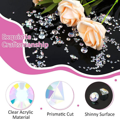 Transparente Acryl Diamanten Set 4000 Stück 3mm 6mm 10mm Streudeko Hochzeit Party