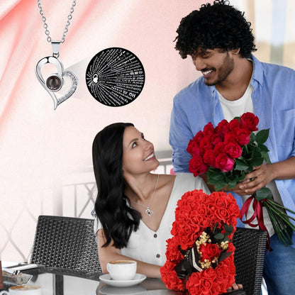 Rosenbär mit "I Love You" Halskette – Romantisches Geschenk für Sie