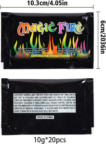 Herefun Buntes Feuerpulver Set 10g x 20 - Bunte Flammen für