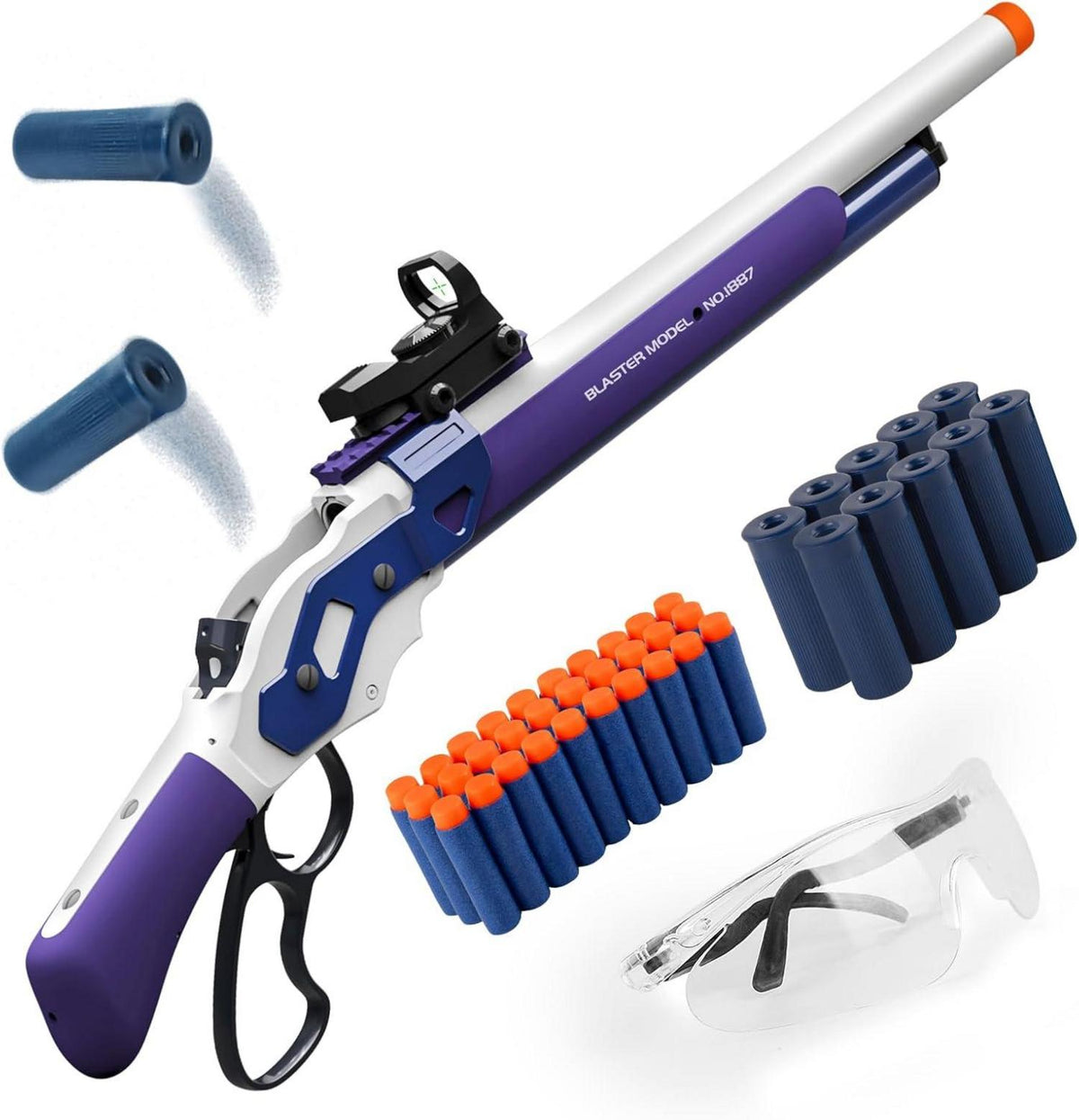 Schaum Blaster Spielzeug Gewehr Hebel Action Shell Auswurf Set