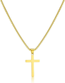Kreuz Kette Gold Anhänger Christentum Schmuck Men 60cm