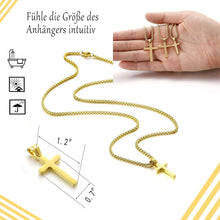 AFSTALR Herren Kreuz Kette Gold Silber Anhänger Christentum