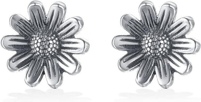 Elegante Damen Ohrstecker Blumen Silber Ohrringe 925 Damen