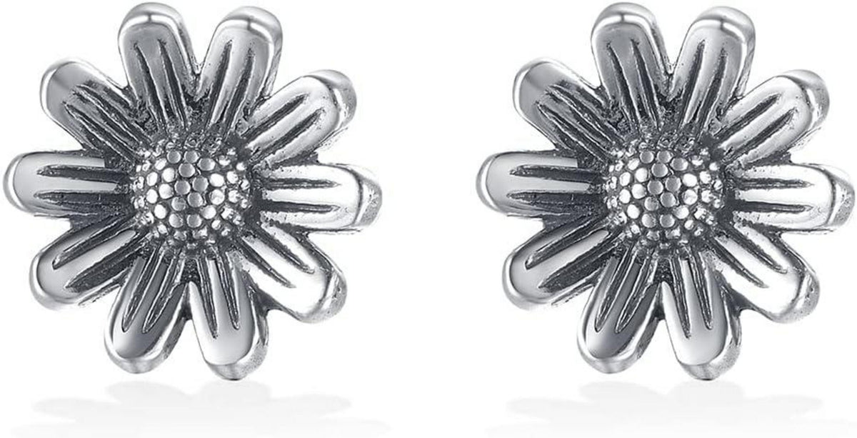 Elegante Damen Ohrstecker Blumen Silber Ohrringe 925 Damen