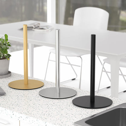 Küchenrollenhalter Edelstahl Silber Stehend mit stabiler Basis
