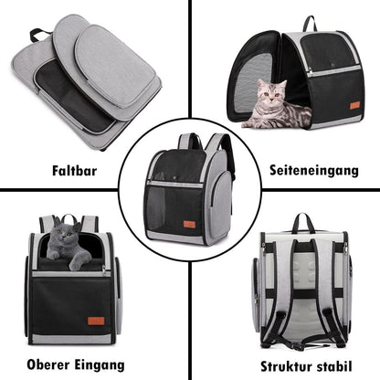 Hunderucksack Katzen Rucksack: Faltbarer Atmungsaktiv für