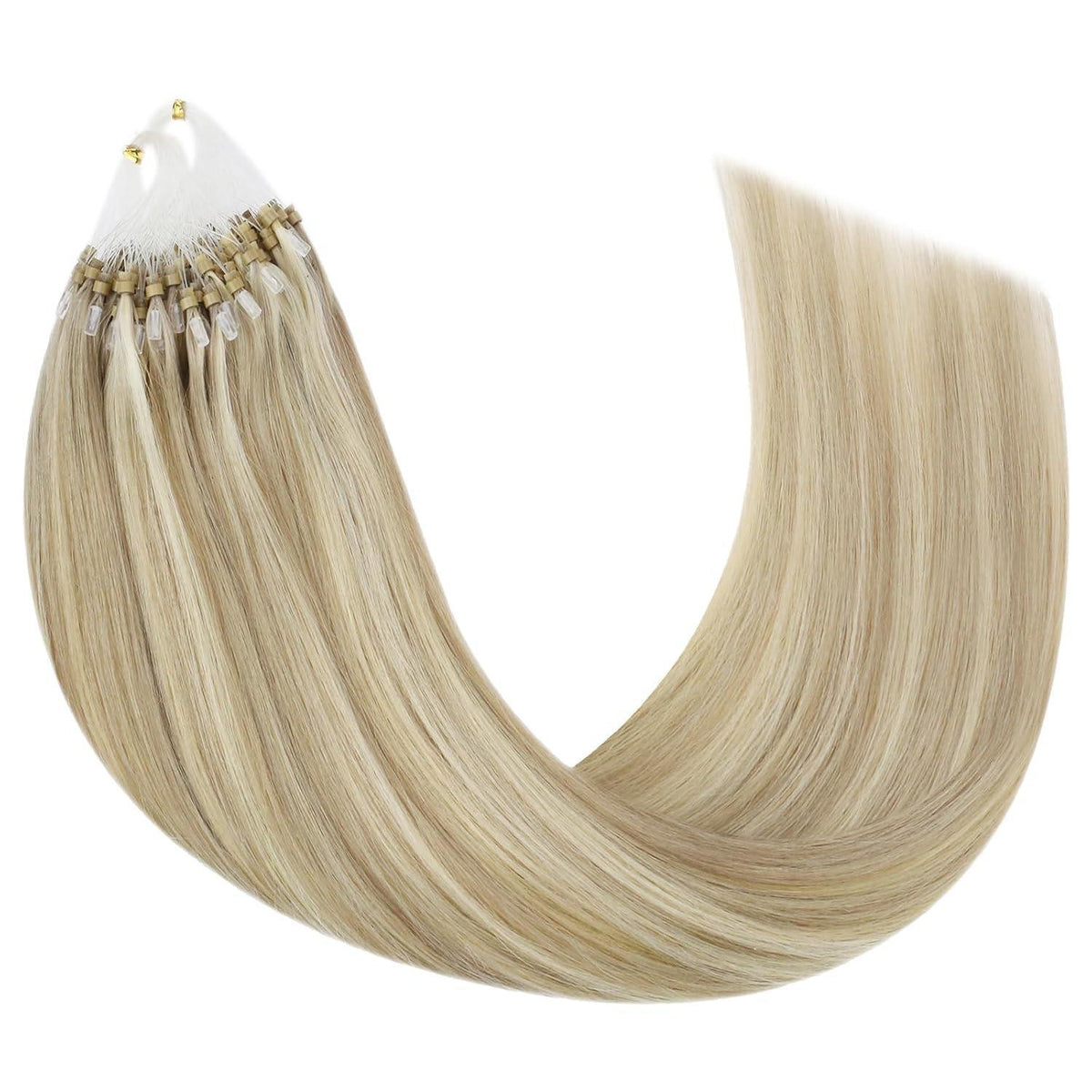 Blond Echthaar Microring Extensions 40cm - #16/22