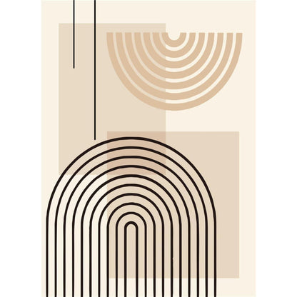 3er Poster Set Beige Modern Boho 50x70cm