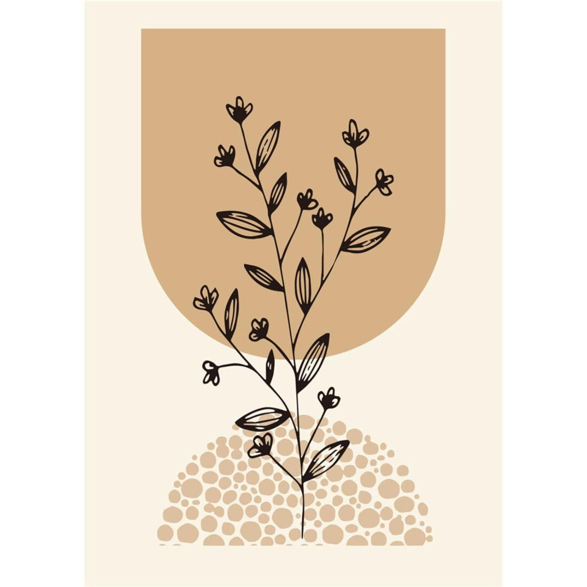3er Poster Set Beige Modern 40x50cm