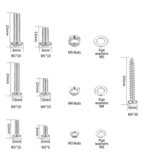 Schrauben- und Muttern-Set M3-M5, 380 Teile, Silber