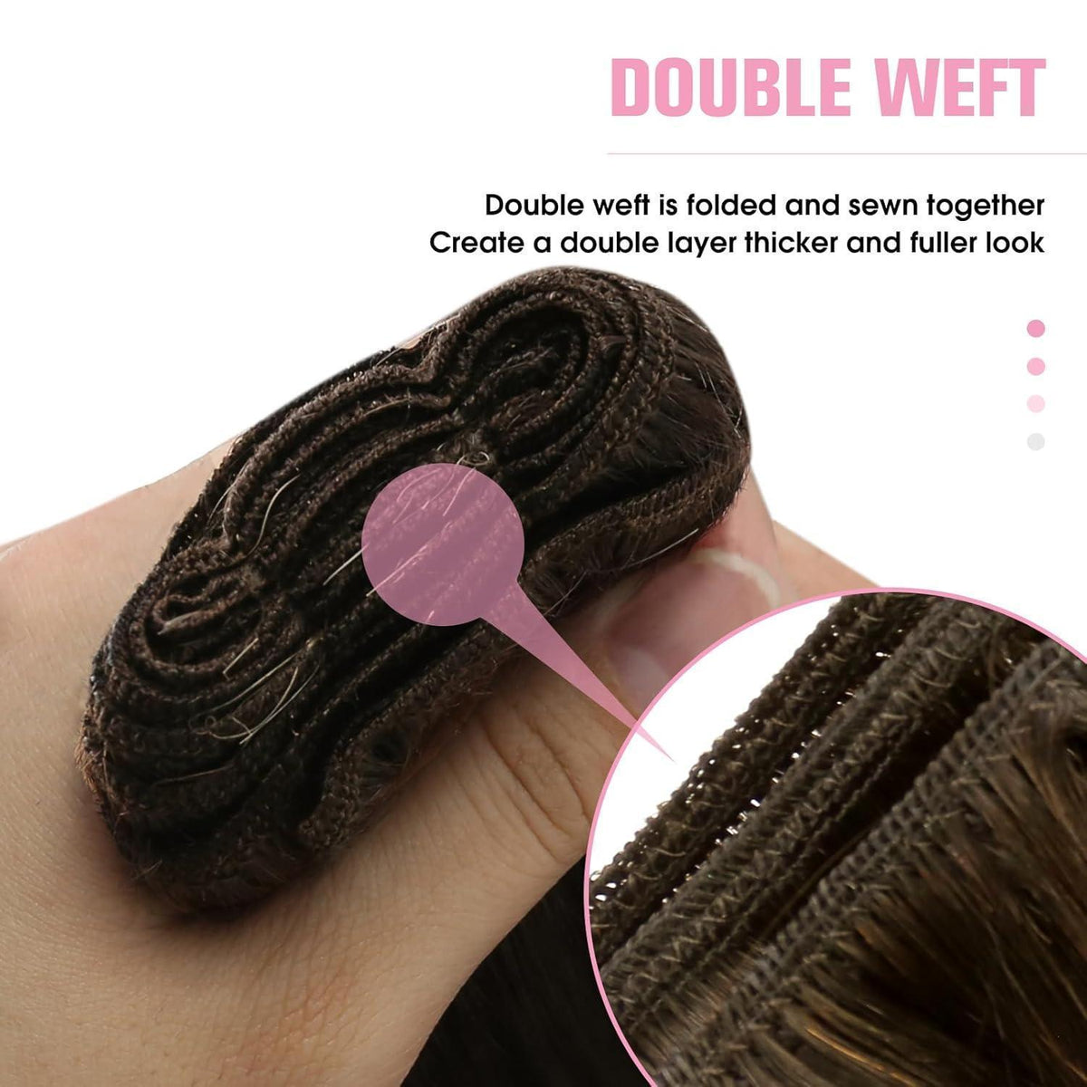 Dunkelbraune Echthaar Tressen 55cm – 100g Weft Extensions