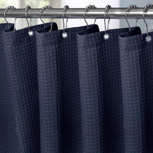 Waffel Duschvorhang Marineblau Anti-Schimmel 92x182cm
