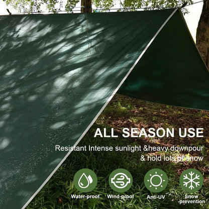Bessport Zeltplane Camping Tarp 3m x 3m Wasserdicht PU3000mm