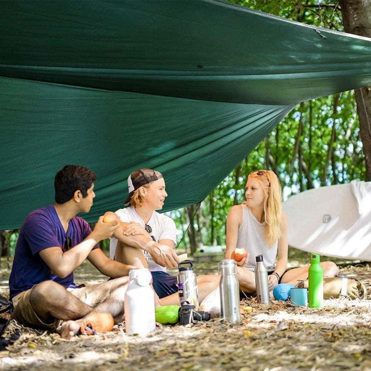 Zeltplane Camping Tarp 3m x 3m Wasserdicht PU3000mm Hängematte Ösen