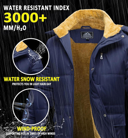 Winter Parka Jacke Herren Warme Winddicht Outdoor Fleecejacke