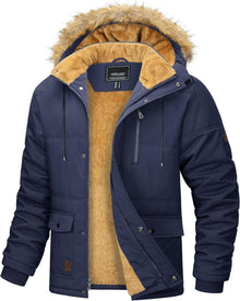 Winter Parka Jacke Herren Outdoor Warme Fleecejacke wasserabweisend