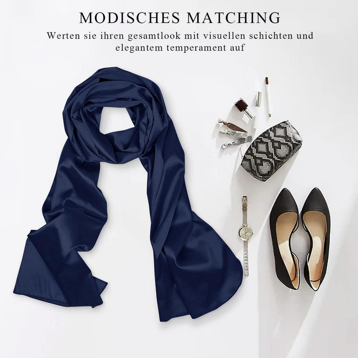 Festlicher Stola Schal aus Satin Chiffon für Damen