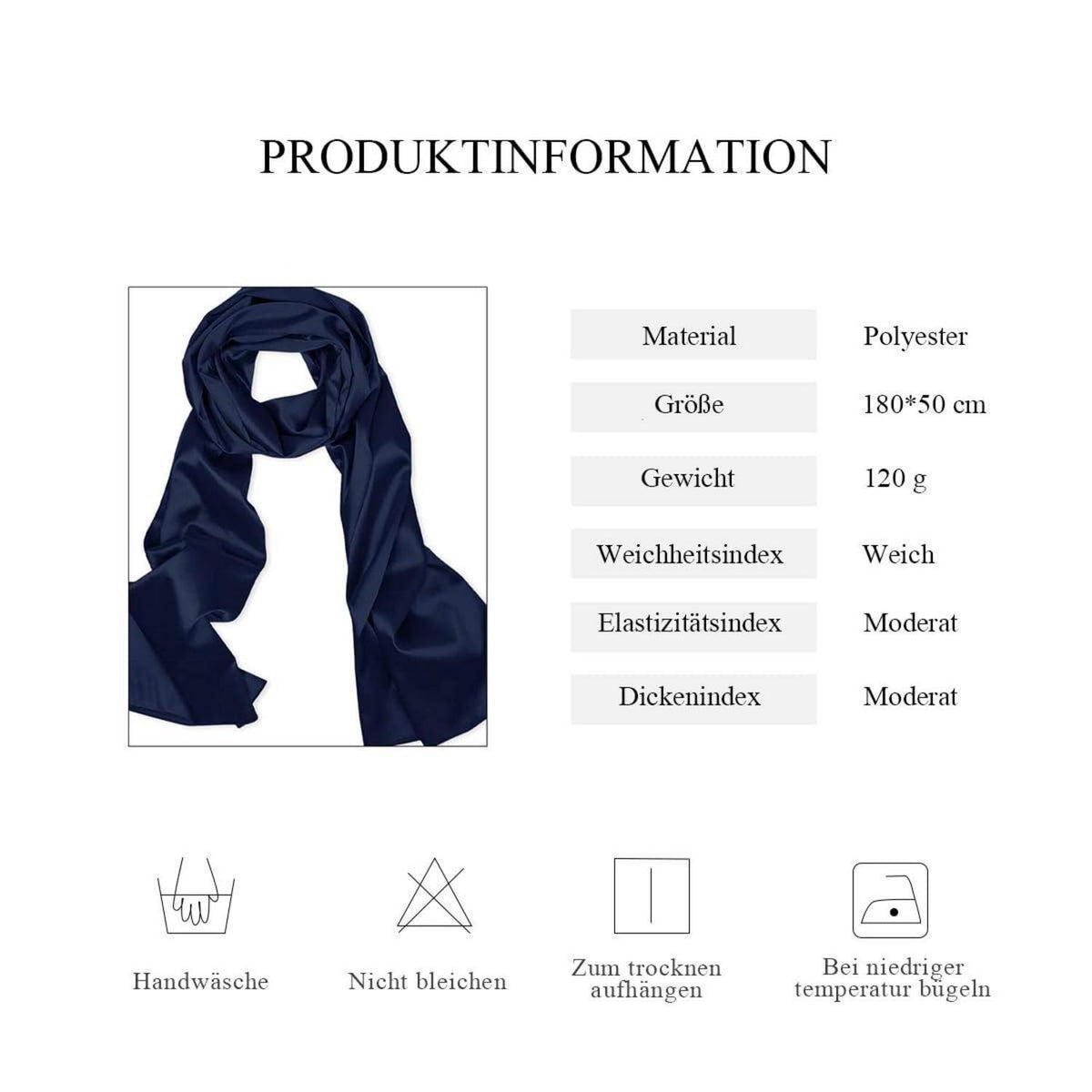 Festlicher Stola Schal aus Satin Chiffon für Damen