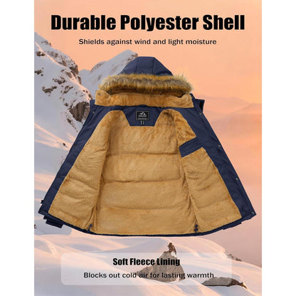 Herren Winterparka mit Kapuze – Warm & Winddicht für Outdoor Aktivitäten