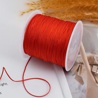 1mm Nylonschnur Rot – Satinschnur für Schmuck & Makramee