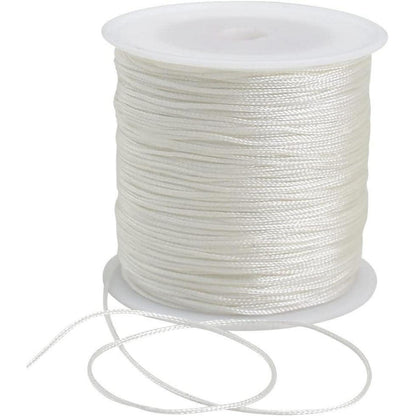 Weiße Nylonschnur 1mm - 91m für Schmuck & Makramee