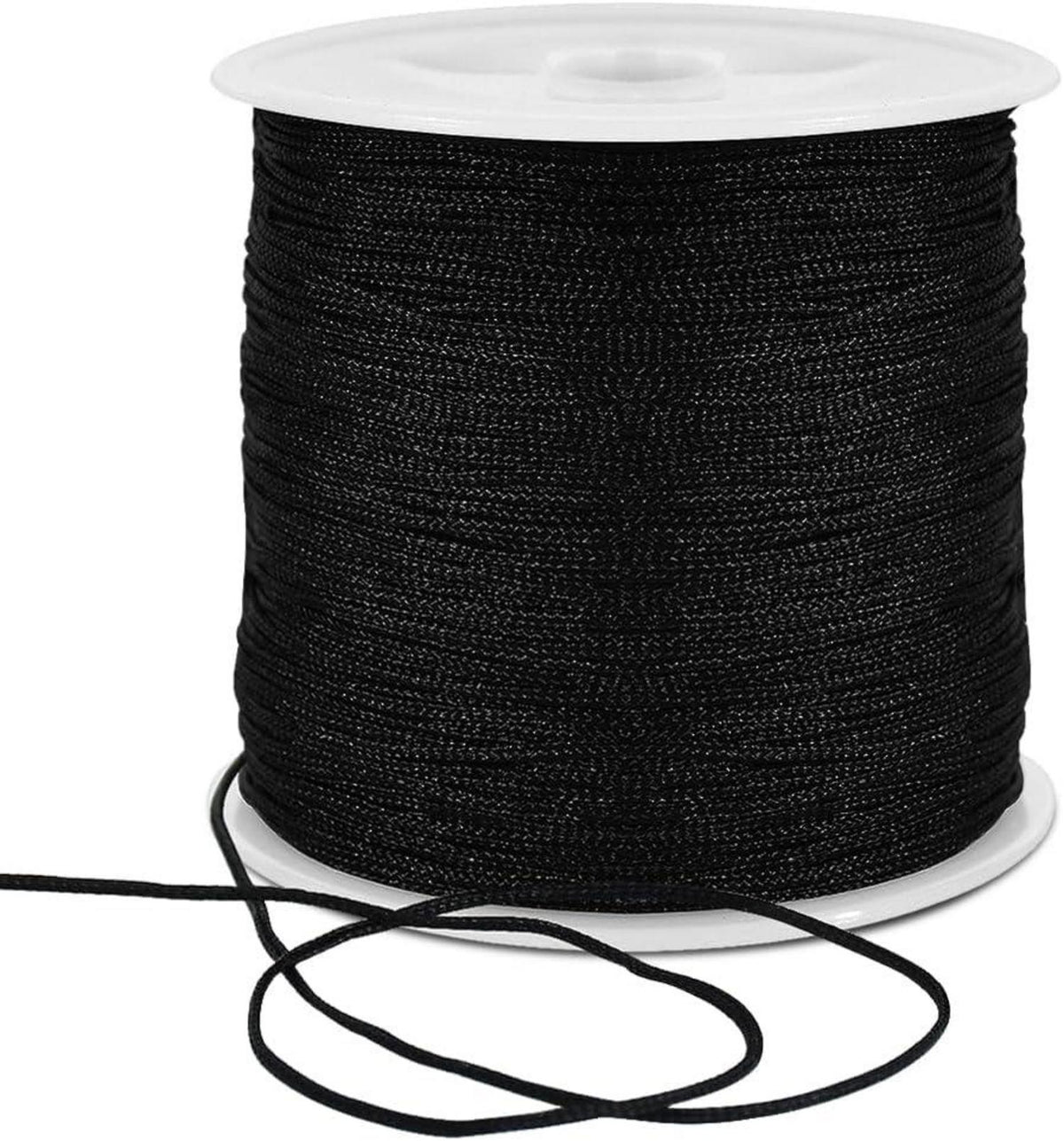 Schwarze Nylonschnur 1mm x 100 m für Armbänder und Schmuckherstellung