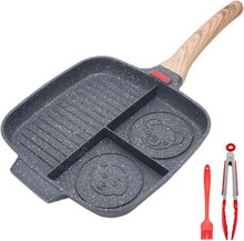 Geteilte Multi Grillpfanne Induktion Antihaft Steinbeschichtung