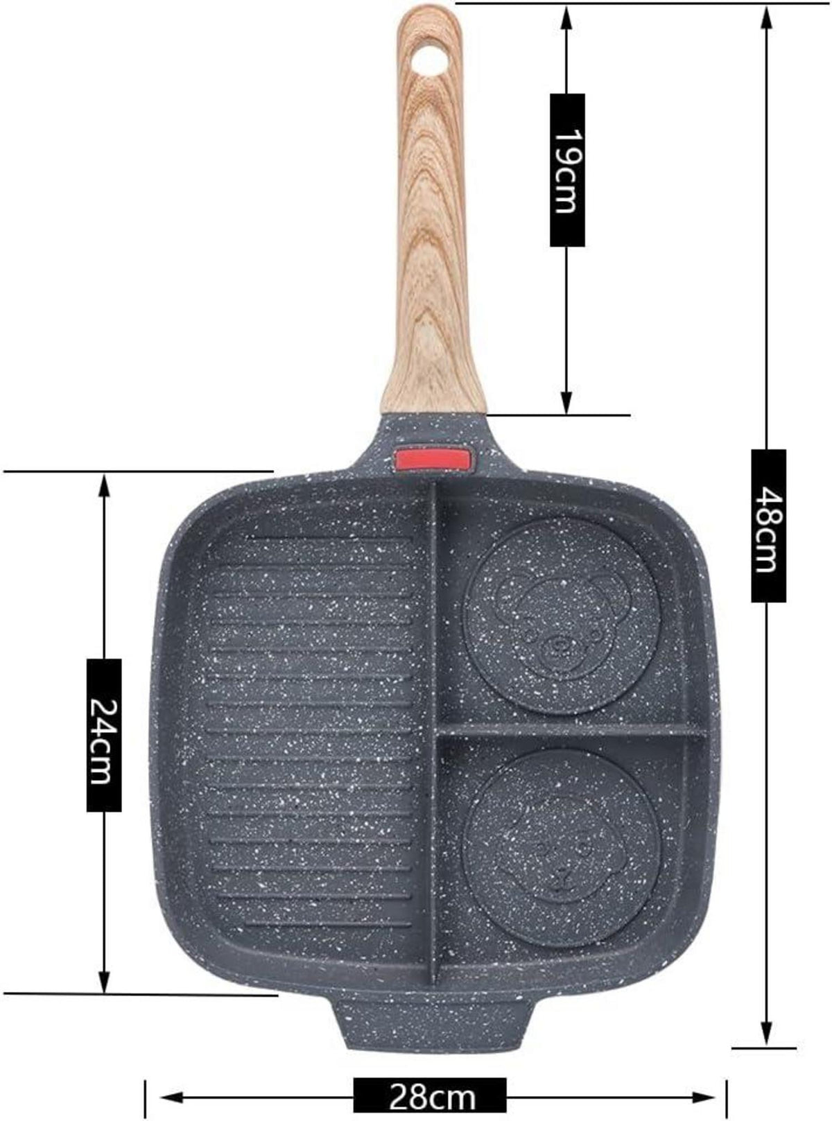 Multi Grillpfanne Induktion 3in1 Steakpfanne Antihaftbeschichtung