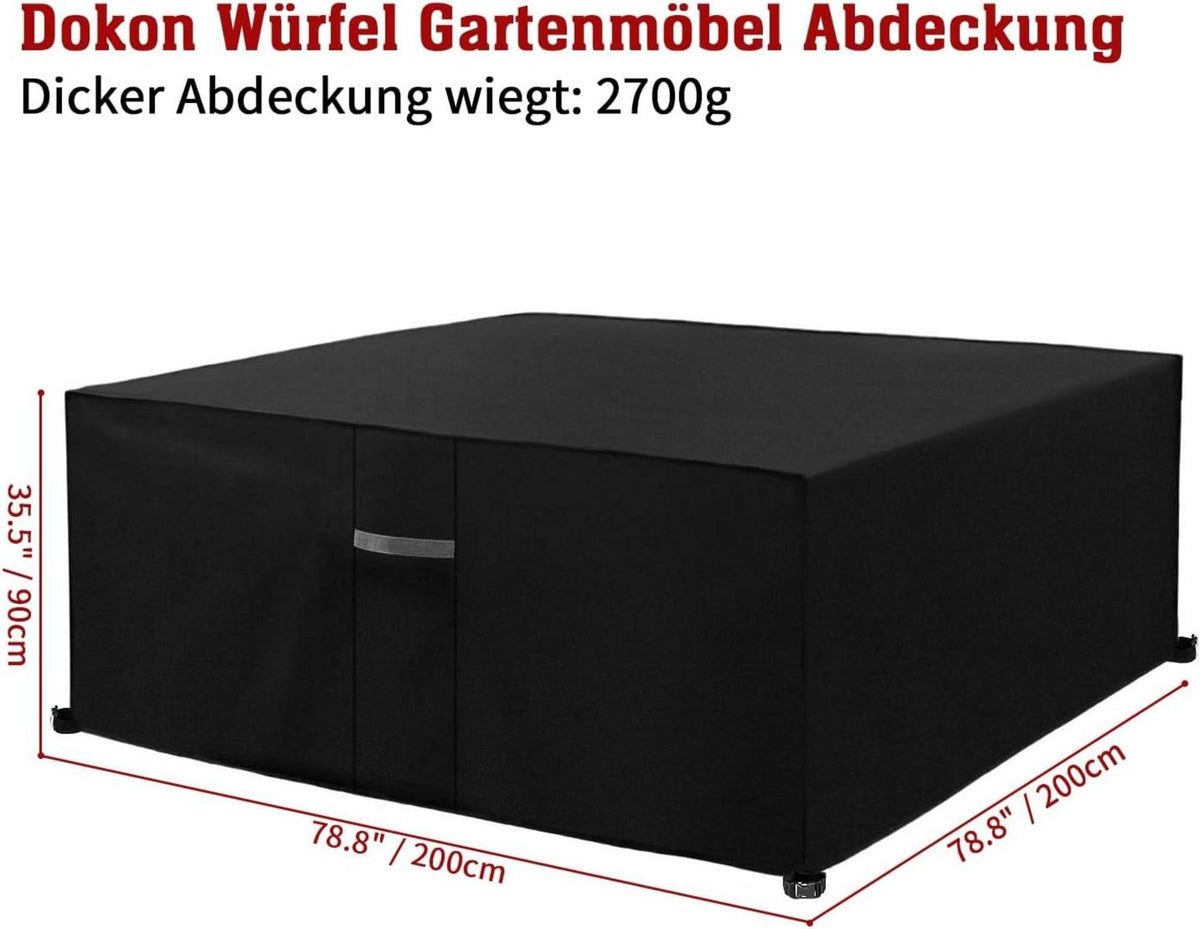 Gartenmöbel Abdeckung 600D Oxford Wasserdicht 200x200x90cm