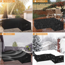 Dokon L-Form Gartenmöbel Abdeckung 600D Oxford Wasserdicht