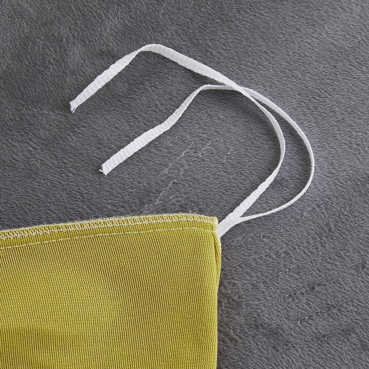 Fleece Bettwäsche Set 135x200 - Warm & Flauschig Gelb-Grau