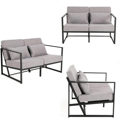 Mingone 2-Sitzer Sofa Hellgrau – Gepolstert & Bequem