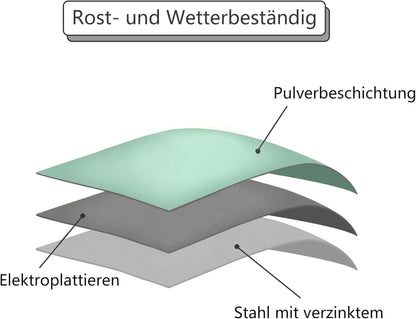 Runder Garten Beistelltisch Metall Gelb Ø 70 x 40H cm Verstellbare Tischbeine