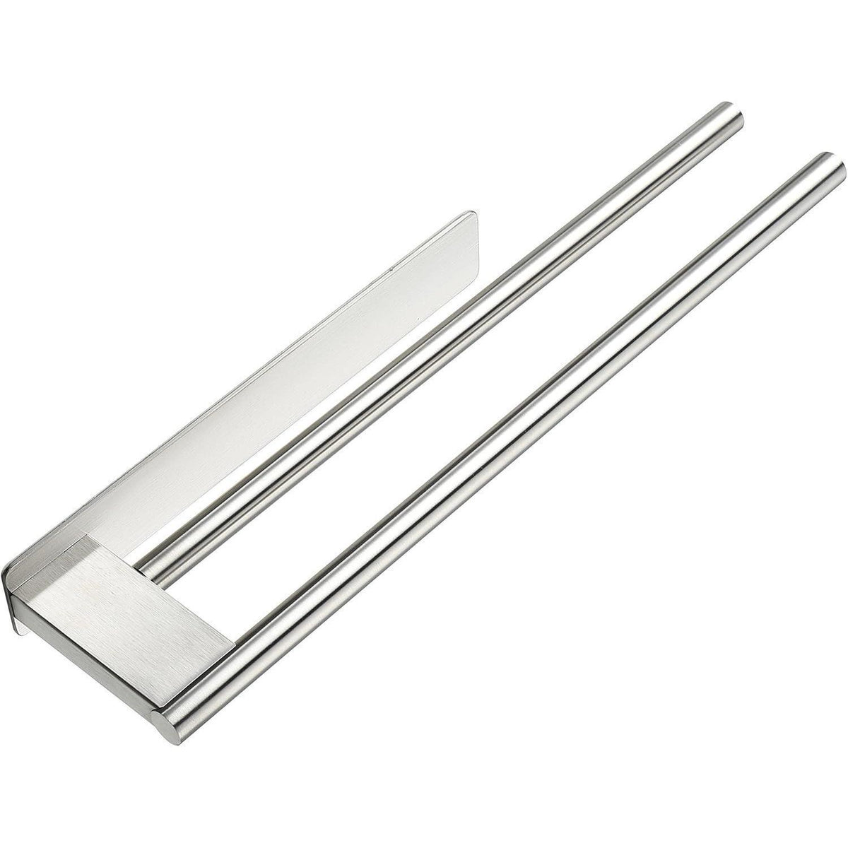 Doppelter Handtuchhalter Edelstahl gebürstet 39cm Silber