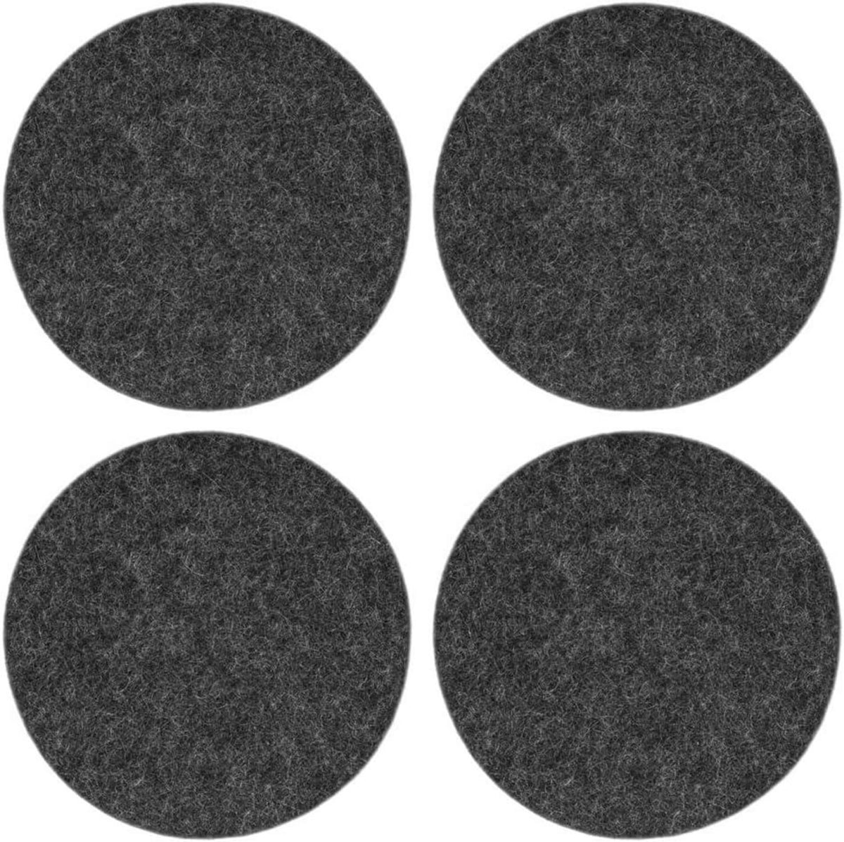 12er Filz Untersetzer Set 10cm Rund Dunkelgrau Aufbewahrung