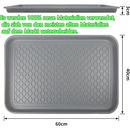 Aumket Schuhabtropfschale 2er Set 60x40x3cm Haustiere Garten Grau