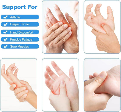 ACWOO Arthritis Handschuhe Kompressionshandschuhe Schmerzlinderung Arthrose Grau M