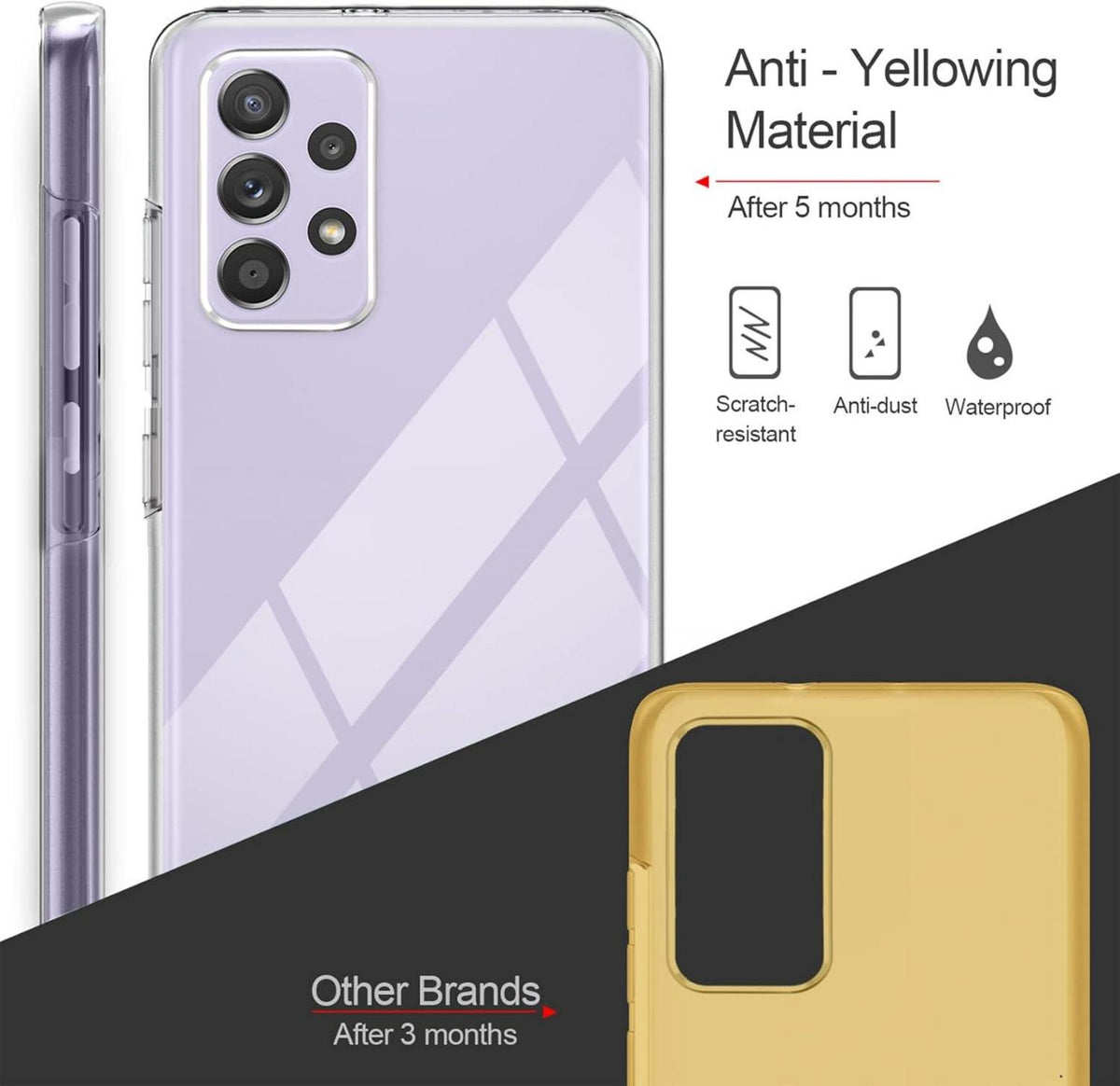 Schutzhülle Samsung Galaxy A53 5G 360 Grad Silikon Crystal Cover