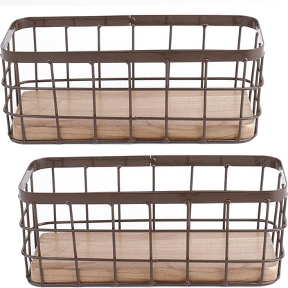 Drahtkorb Metall Aufbewahrung Organizer Schmal 10 x 10 x 25 cm