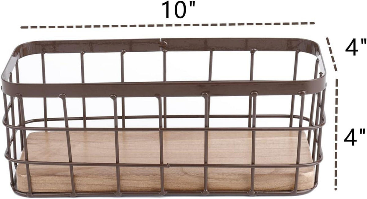 Dicunoy Metall Drahtkorb 2er Set, Schmaler Aufbewahrungskorb
