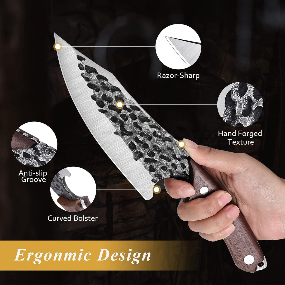 Japanisches Kochmesser Profi Chef Outdoor BBQ Grillmesser Scharf
