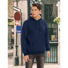 Warmer Herren Hoodie mit Fleece-Futter, Dunkelblau, Größe M
