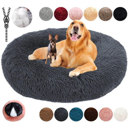 Rundes Hundebett Flauschig Donut – Bequemes Hundesofa 5XL