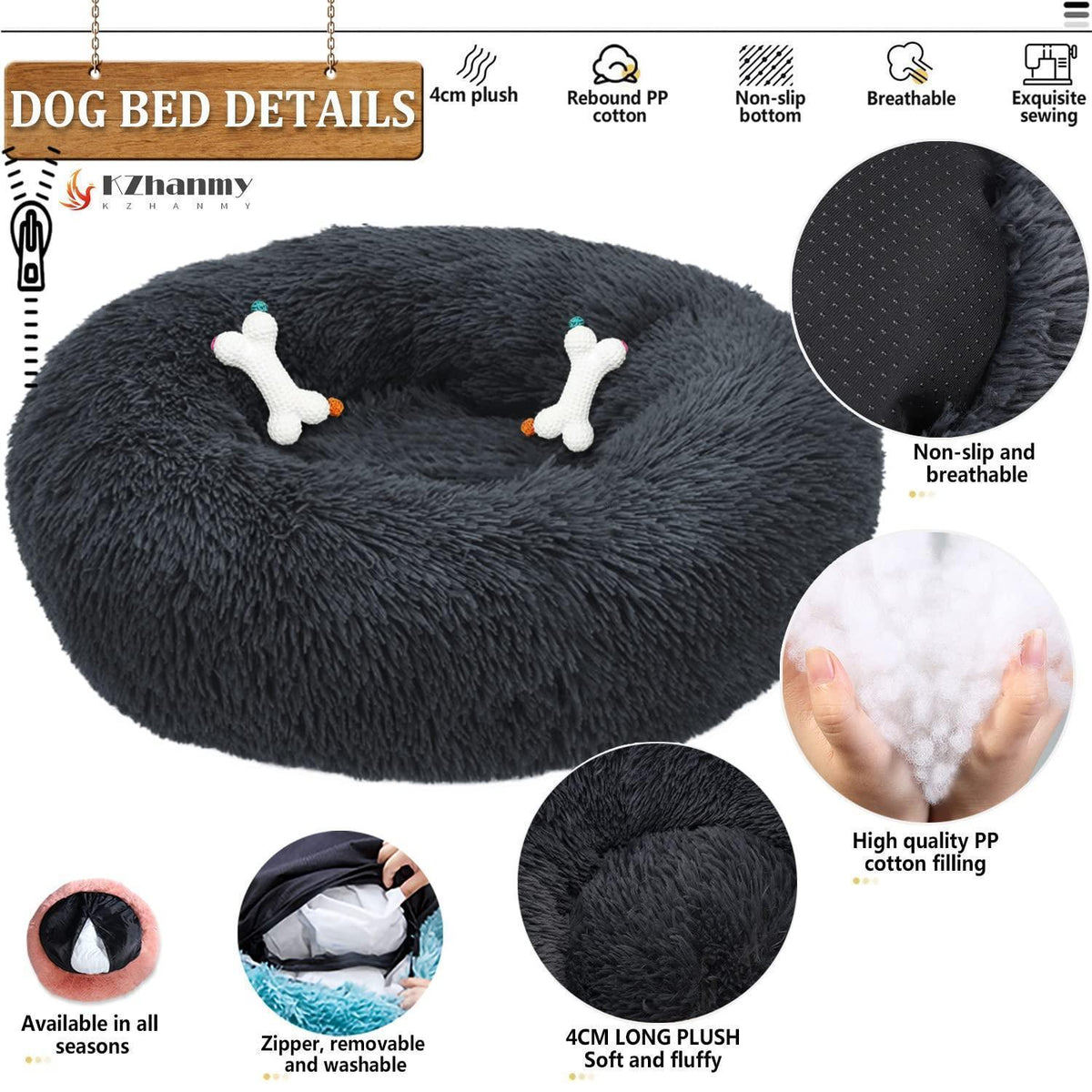 Rundes Hundebett Flauschig Donut – Bequemes Hundesofa 5XL