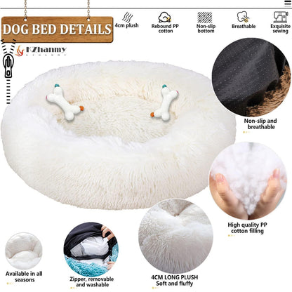 Rundes Hundebett Flauschig Donut – Bequemes Hundesofa 5XL