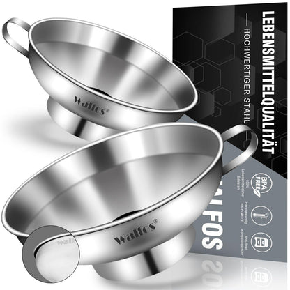 Edelstahl Marmeladentrichter große Öffnung 4.4 cm 3,8 cm 2-teilig