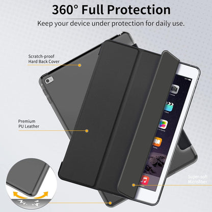 EasyAcc iPad Air 2 Hülle Ultra Dünn Matt Rückseite Schwarz